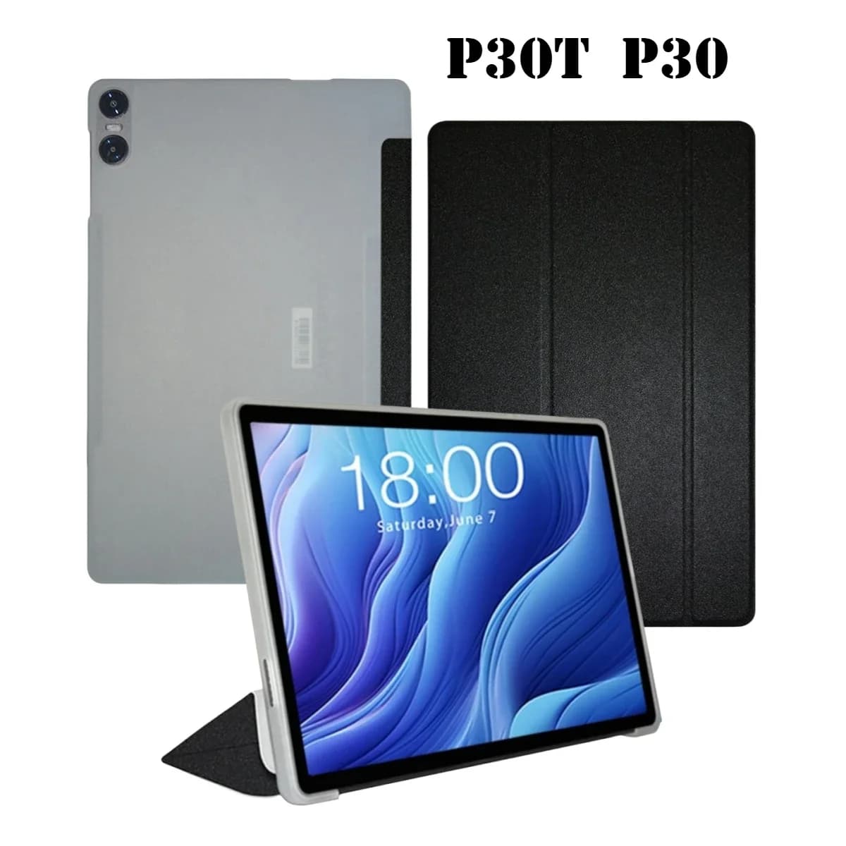 Smart Cover for Teclast P33 P30 P30T Tablet Case Folding Stand Pu Leather with Soft TPU Back Cover for P30T P33 2025 Flip Case