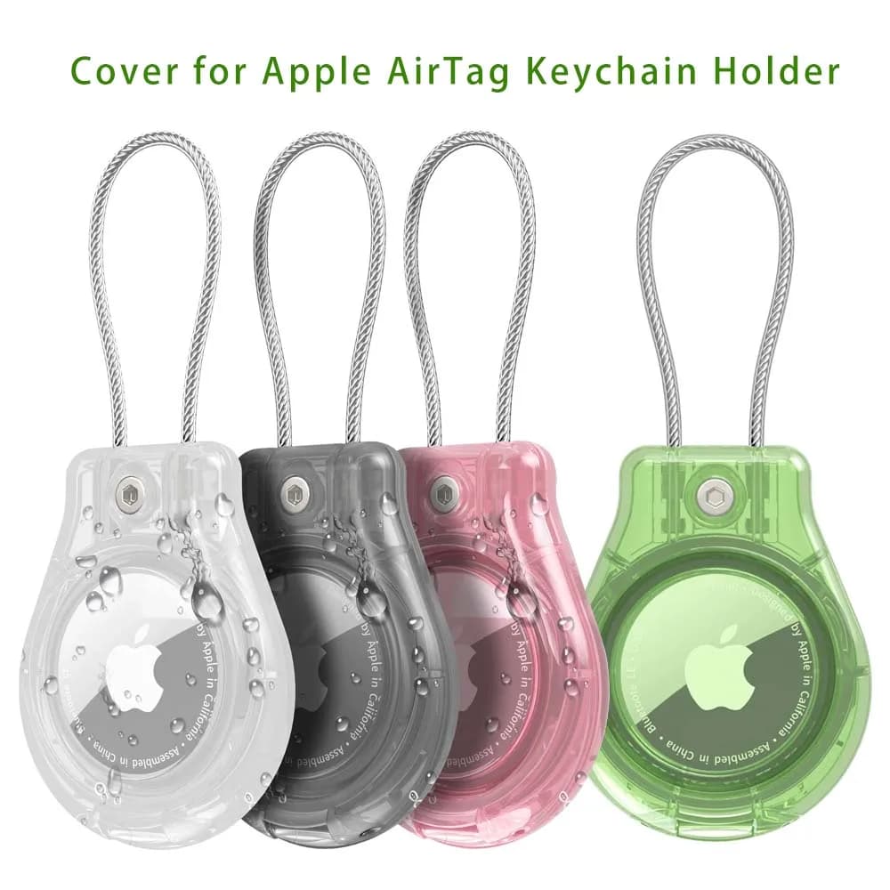 Waterproof Cover for Apple AirTag Keychain Holder with Wire Cable Anti-Lost Tracker Accessories for Luggage Backpack Airtag Case