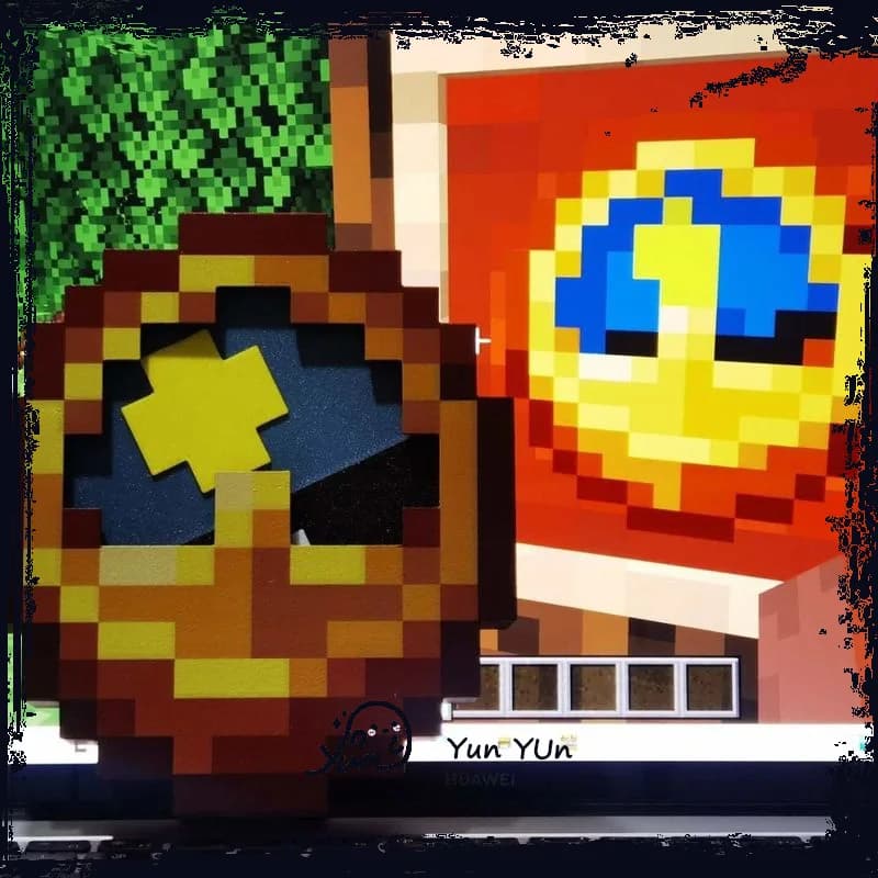 24hr 12hr Mc Annoying Villagers Game Peripheral Figurine Clock Sun - Moon Swingable Clock Steve