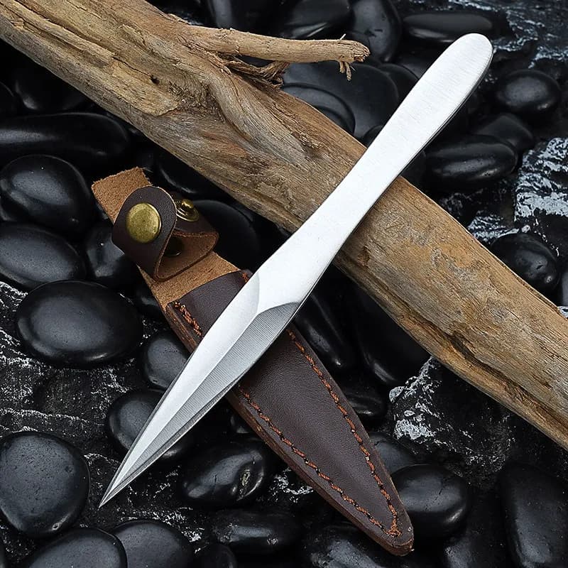 Stainless steel tea knife tea set Pu'er special Kung Fu tea brewing tool tea needle tea ceremony accessories with leather case