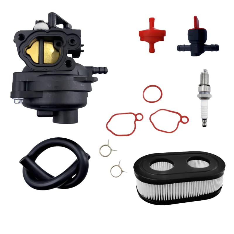 799584 594058 Carburetor Kit Spark Plug & Air Filter Assembly Compatible with B&S Carb 594057 592361 594529 Troy Bilt TB110