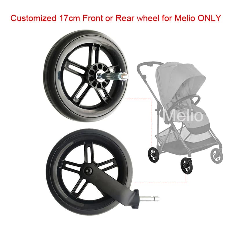 ONLY Melio 17CM Front Or Rear Wheel For Cybex Melio 2/3/Carbon/Pro Series Buggy Accessories Other Stroller Are NOT Compatible!!!