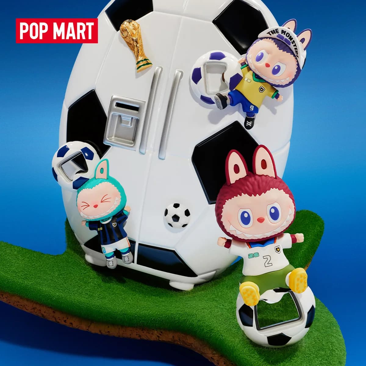 【EU】POP MART THE MONSTERS × FIFA SERIES - Bottle Opener Fridge Magnet Blind Box 1/6PCS Blindbox Collectable Figure