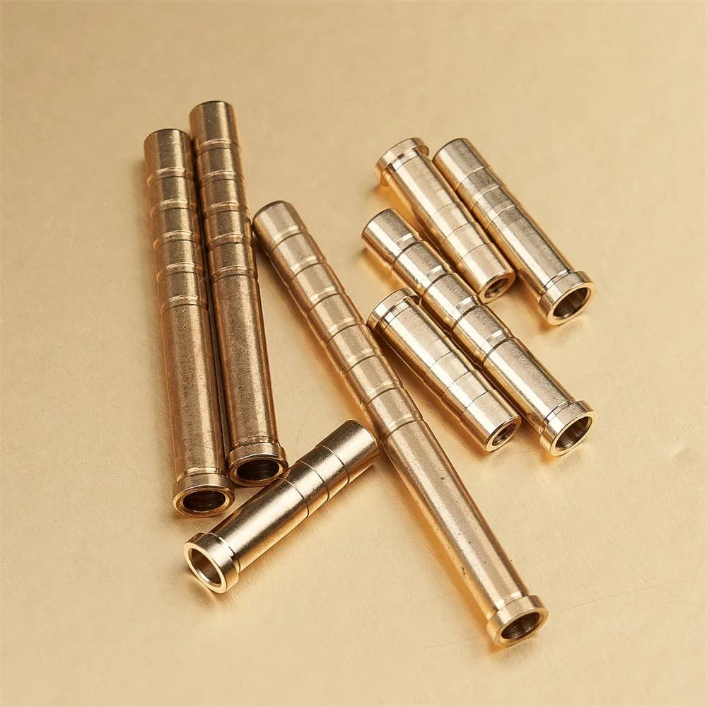 6pcs Archery Insert Copper Brass Base Connector 37/50/100/150/200 Grain for Diameter 6.2mm Arrow Shaft Hunting Shooting Accessor