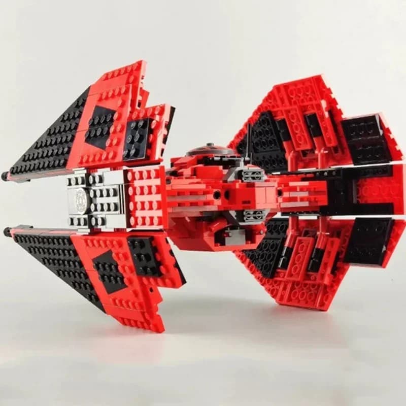 514PCS Crimson Space Fighter  Interceptor Tie-Fighter Building Blocks Model Toys Children Christmas Festival Party Gifts