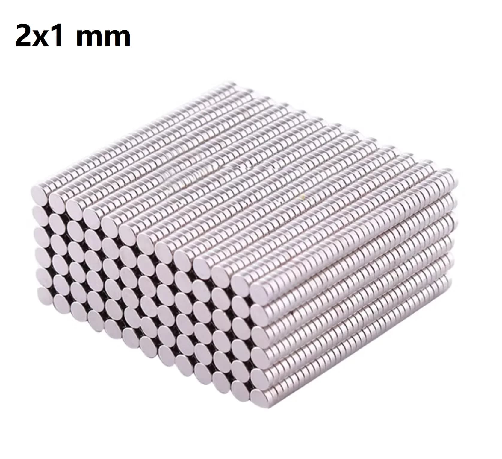 50/100/200 Piece  2x1mm Super Powerful Magnets Strong Disc Magnets for Fridge, DIY, Building, Scientific, Craft, Education