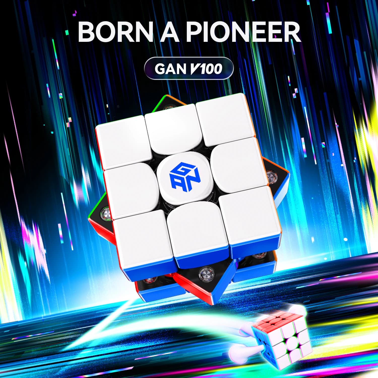 [JudyCube] GAN V100 Maglev UV 3X3 Magnetic Magic Cube Fidget Toys GAN V100 leap Year of the Horse Limited Edition Cubo Magico