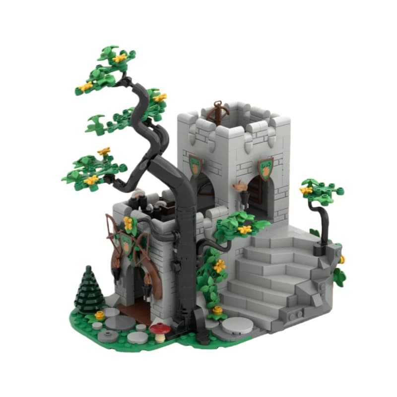 MOC Medieval Castle Series Model Building Set - Small Part Jigsaw Puzzle Blocks 687 Pieces - Suitable for All Hobbyists to Assem