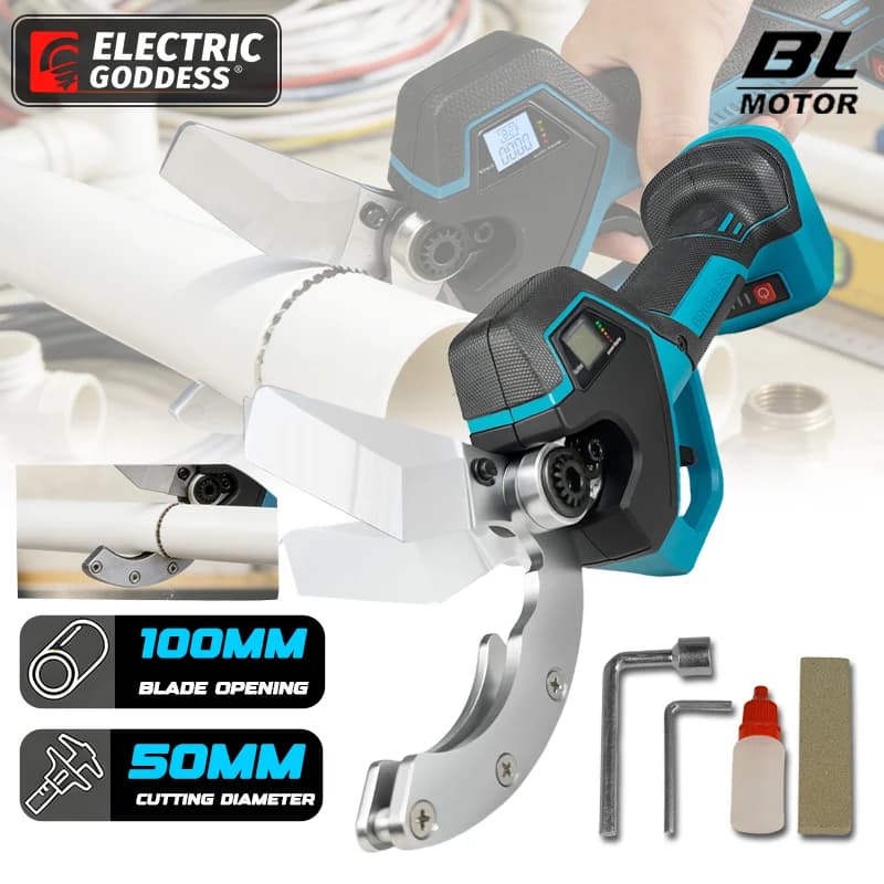 Electric Goddess Brushless 50mm Electric Pipe Scissor For Makita 18V Battery Pin PPR Cutting Plumbing Water Pipes Shear