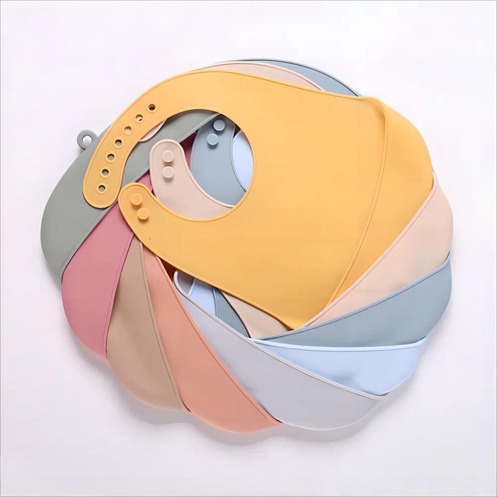 1/2pcs Food Grade Silicone Baby Eating Bibs Easy to Clean Baby Bibs Drool Towels Waterproof Children Silicone Drool Bibs