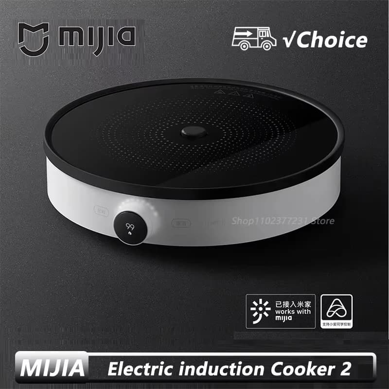 Mijia Electric Induction Cooker 2 Adjustable Heat 99Levels Flames Multifunctional OLED Screen Work with Mi Home APP