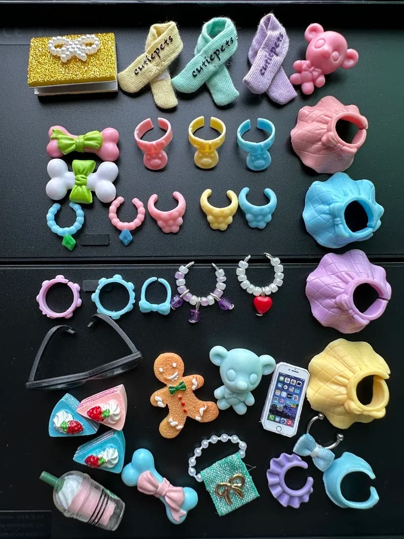 Pet Shop Accessories lot Hat Glasses Skirt Collar Food and Drink Fit Cat and Dog Collie Dachshund Cocker Spaniel Cat Husky Puppy