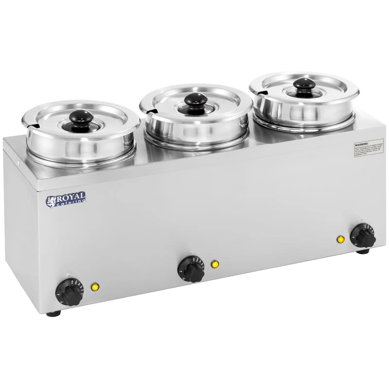 Leves Melegentartó 3 x 2,75 Liter 450 W - Leves Adagoló by Royal Catering