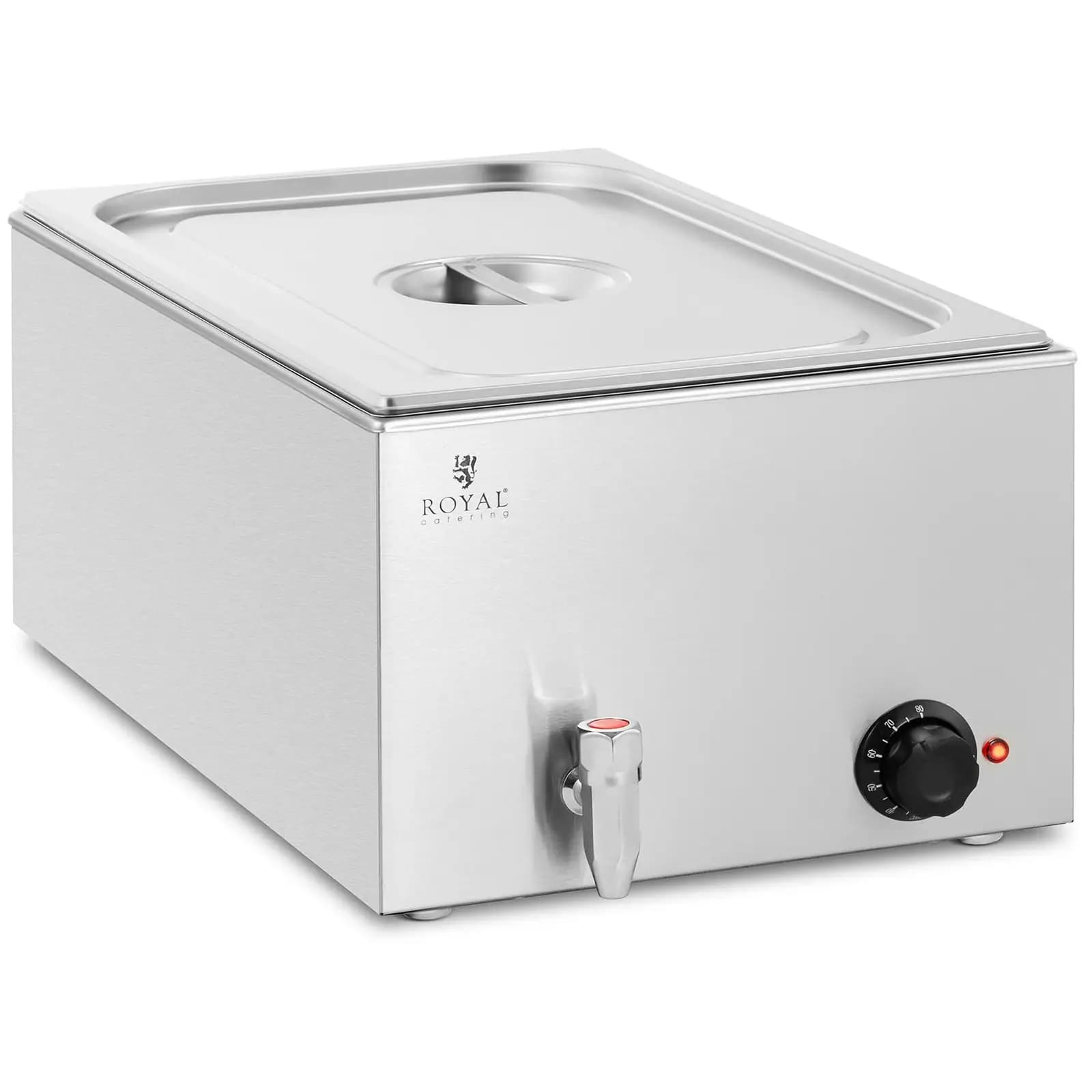 Bain Marie 600 W 1 GN 1/1 Leeresztőcsap - Ipari Bain-marie by Royal Catering
