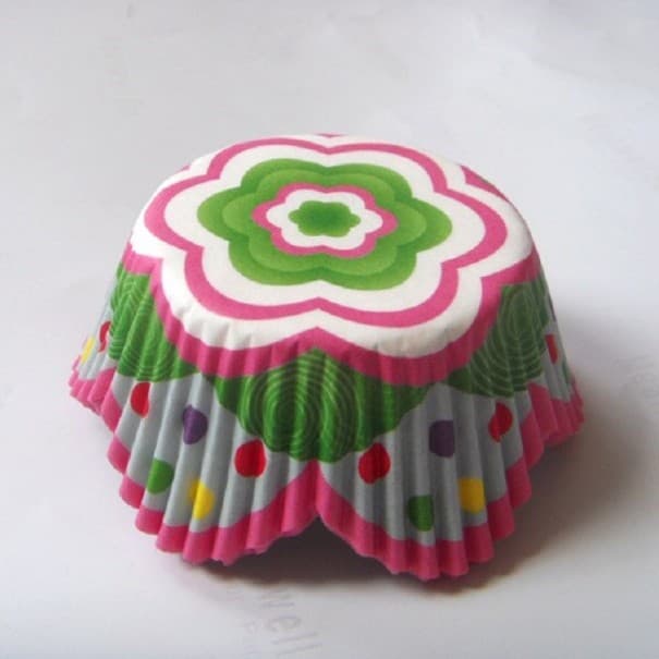 50 db muffin virágmintás cupcakes 5