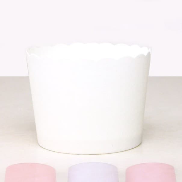 50 db pasztell cupcake kosarak fehér