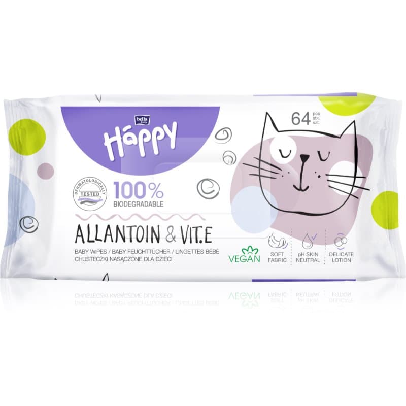 BELLA Baby Happy Allantoin & Vit. E nedves törlőkendők 64 db