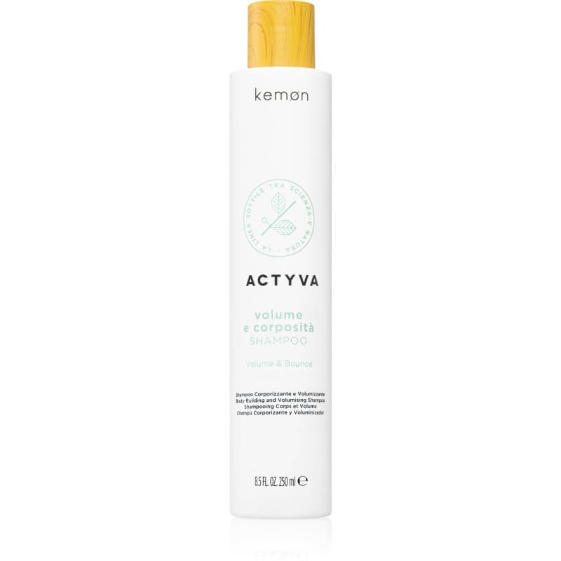 Kemon Group Actyva Volume e Corposità tömegnövelő sampon a selymes hajért szilikonmentes 250 ml