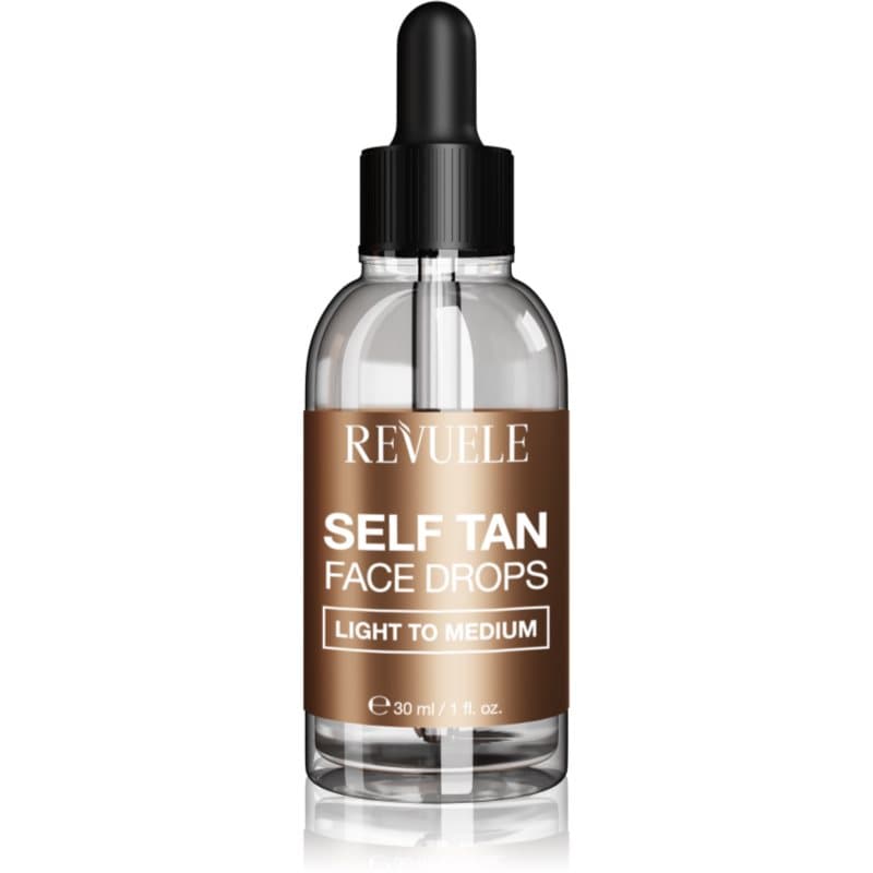 Revuele Paradise Bronze Self Tan Face Drops önbarnító cseppek az arcra árnyalat Light To Medium 30 ml