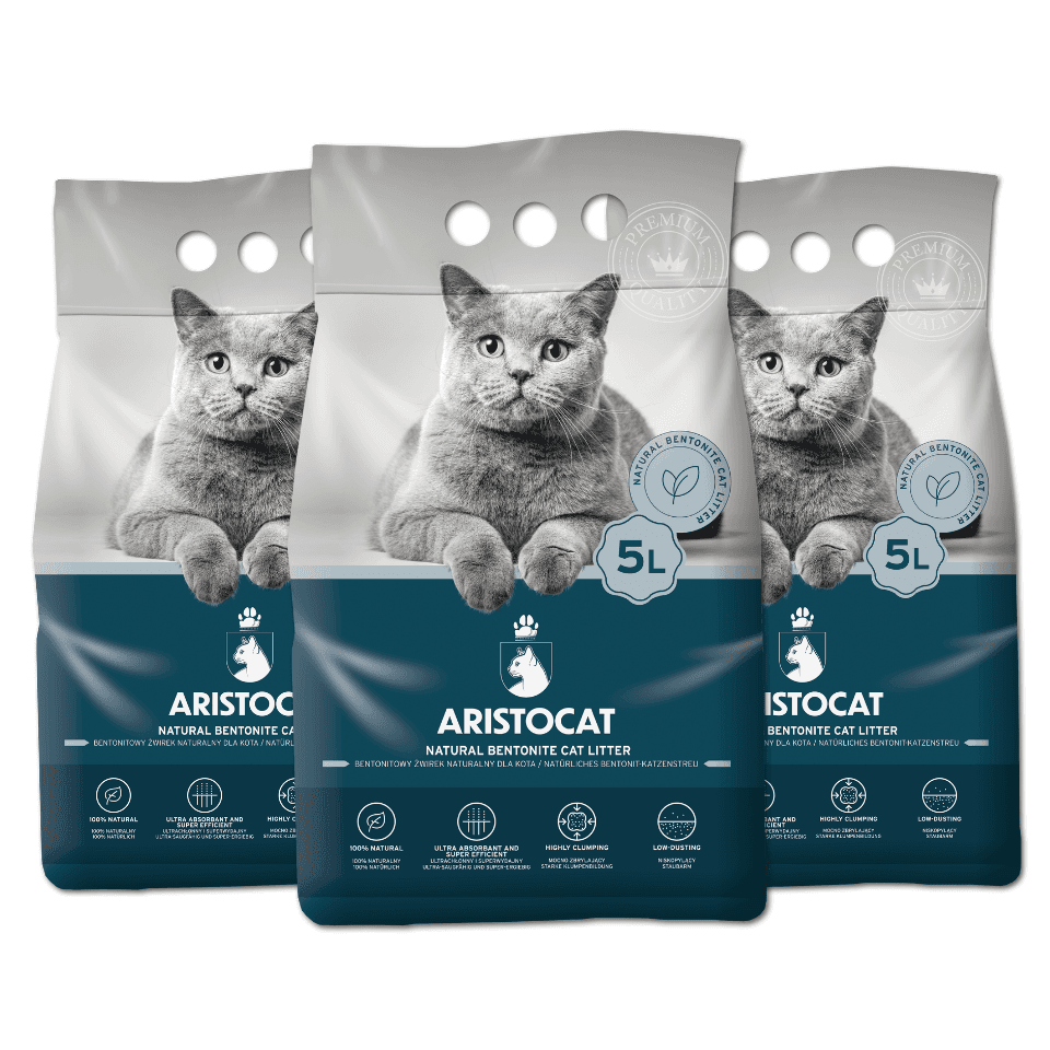 ARISTOCAT Bentonite Plus természetes bentonit szemcse 15 l (3 x 5 l)