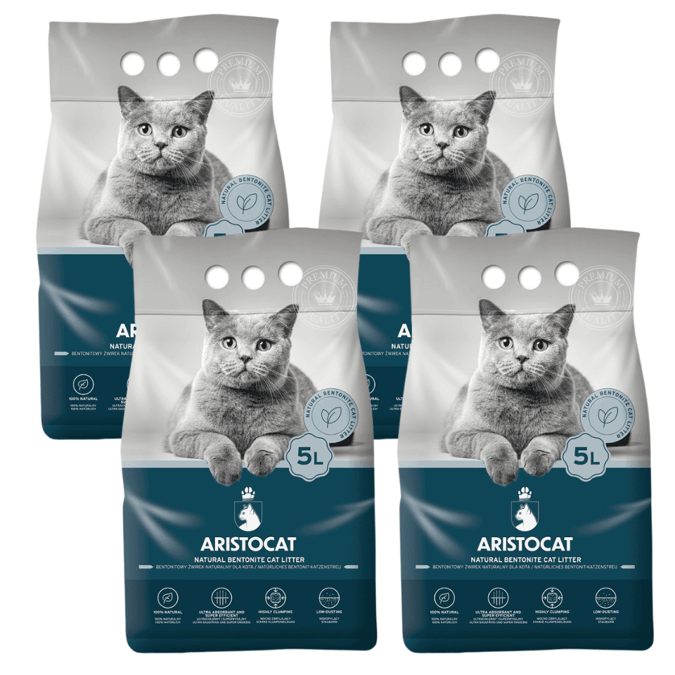 ARISTOCAT Bentonite Plus természetes bentonit szemcse 20 l (4 x 5 l)