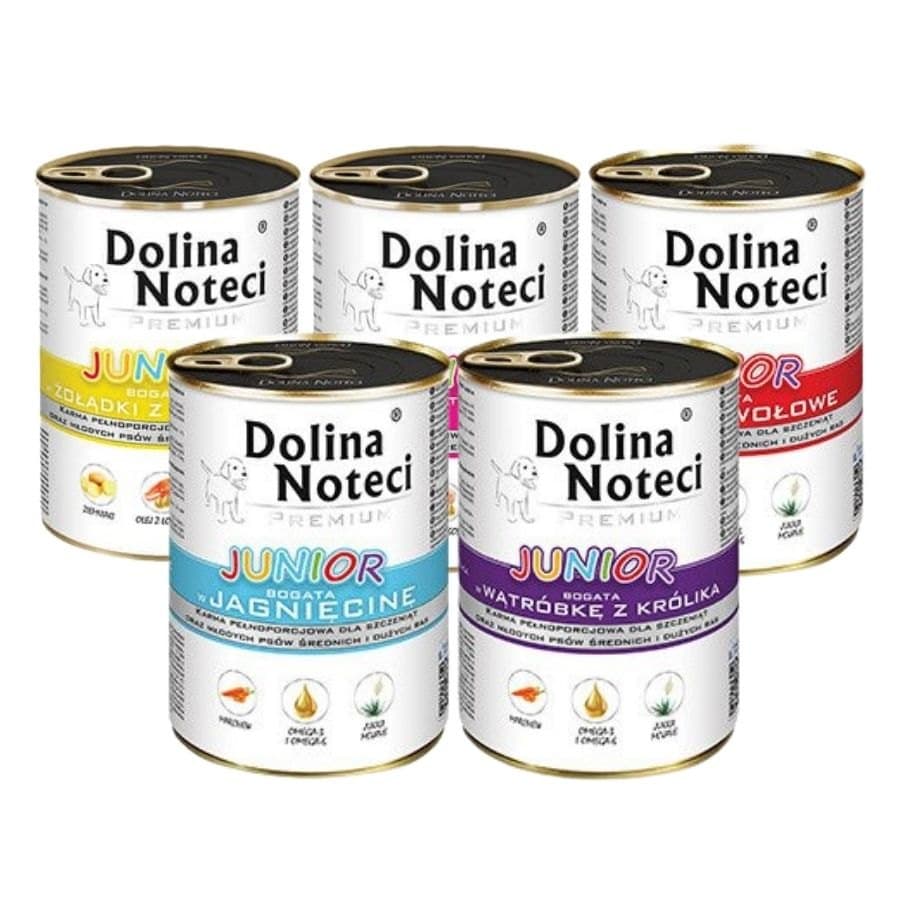 DOLINA NOTECI Premium Junior Vegyes ízesítésű kölyök nedves eledel 12x400g