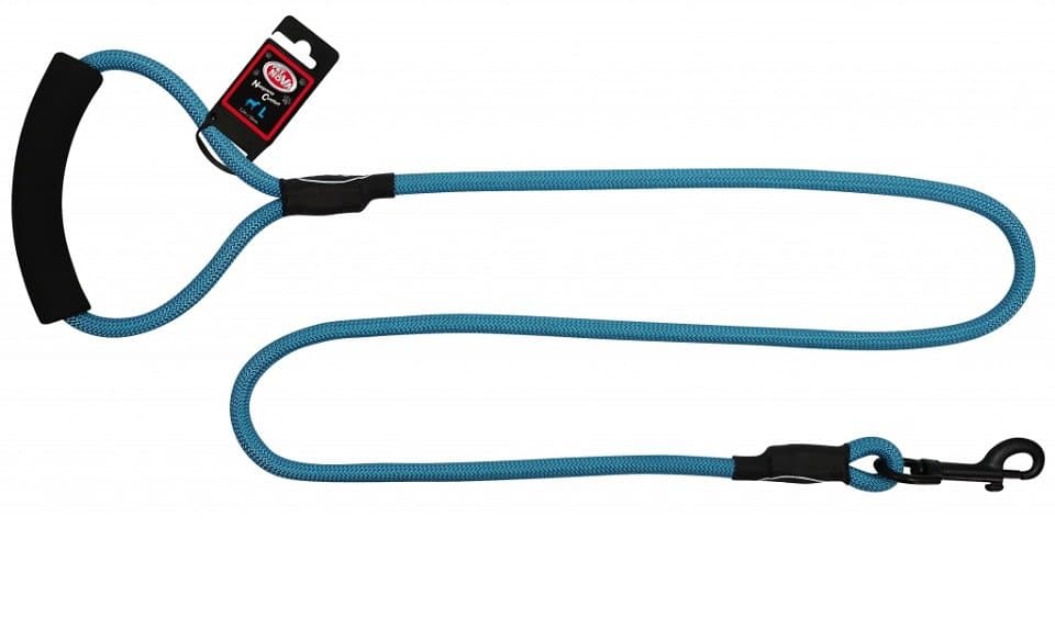 PET NOVA Nylon póráz fogantyúval, zsinór 120 cm / 1 cm, kék