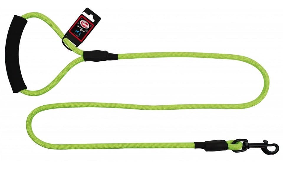 PET NOVA Nylon póráz nyéllel, zsinórral 120 cm / 1 cm világoszöld