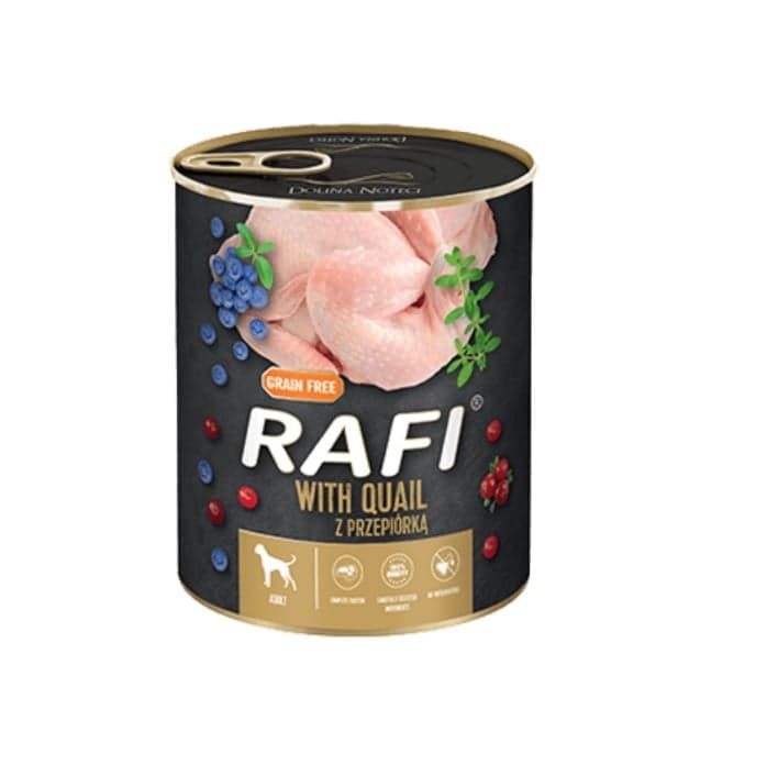 DOLINA NOTECI RAFI Quail fürjjel 800 g nedves kutyatáp