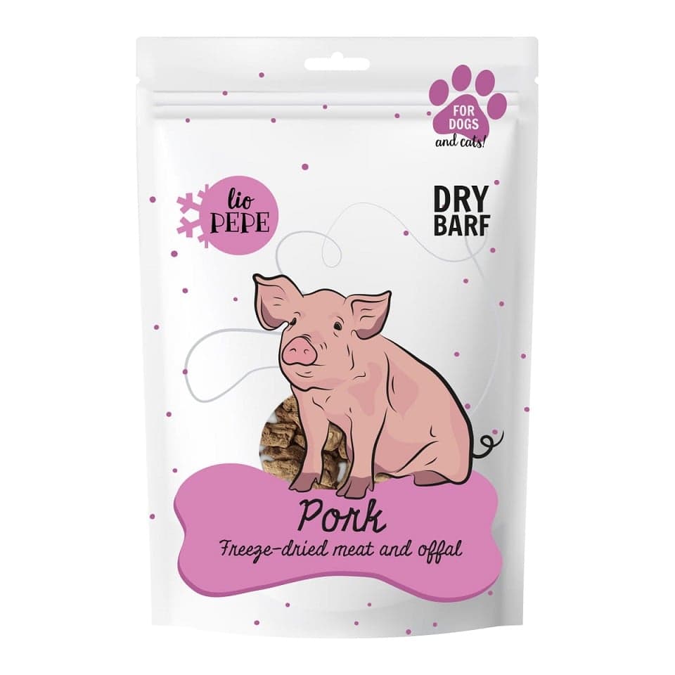 PAKA ZWIERZAKA PEPE Freeze-dried liofilizált sertéshús szív 60 g