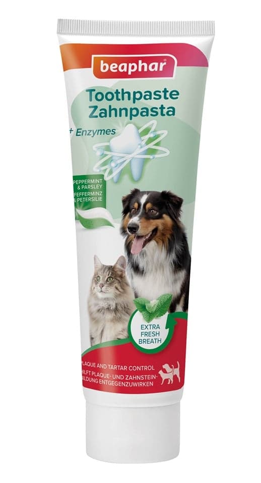 BEAPHAR Toothpaste Mint and Parsley 100 g fogkrém menta és petrezselyem ízű kutyák és macskák számára