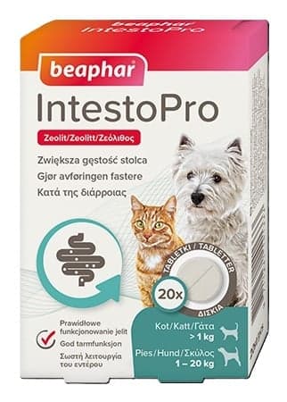 BEAPHAR IntestoPro a bél megfelelő működése 20 tabletta kutyáknak (20 kg-ig) és macskáknak