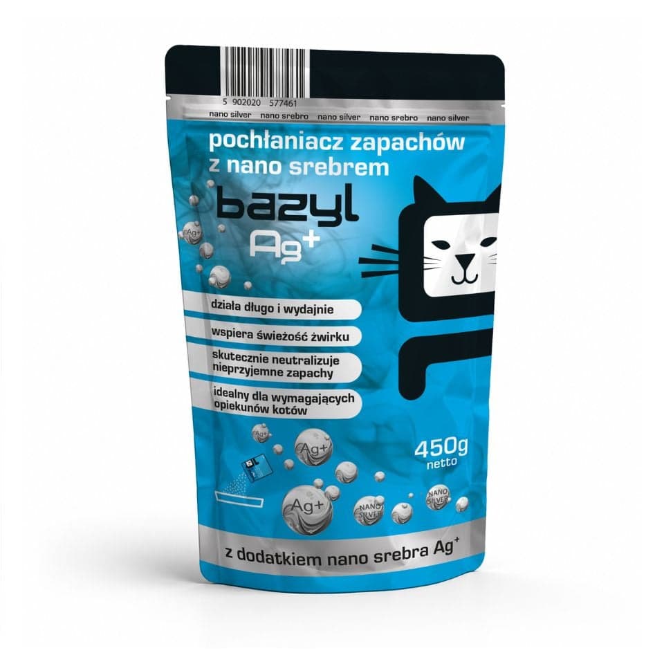 BAZYL Ag+ Bentonit-szagelnyelő macskák számára 450 g