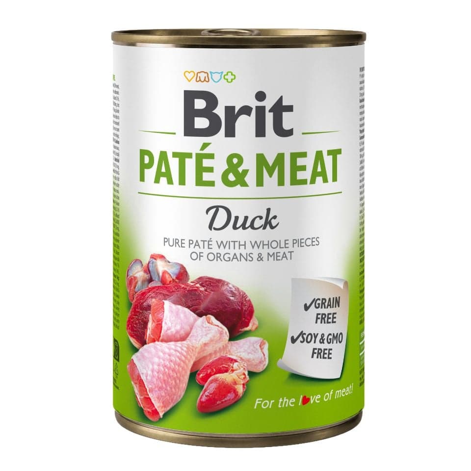 BRIT Pate&amp;Meat duck 400 g kacsapástétom kutyáknak