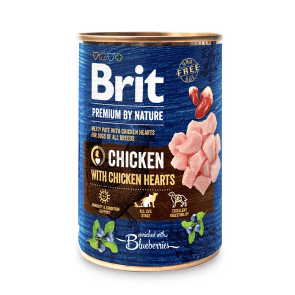 Brit konzerv Premium by Nature Chicken & Hearts 800 g | Kutyakonzerv