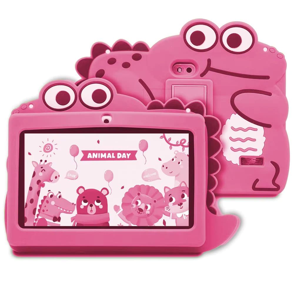 Gyerek tablet 7" HD Android-dal, szemvédelemmel és 4000 mAh akkumulátorral, rózsaszín