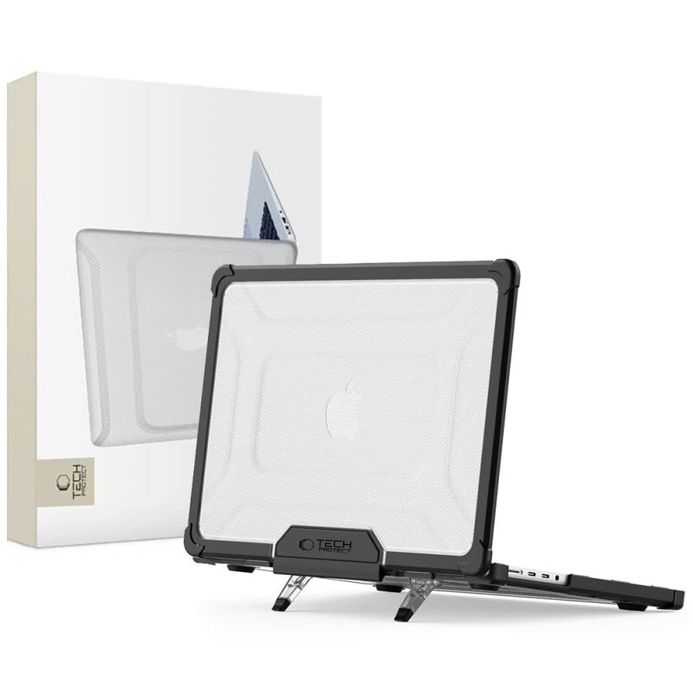 Tech-Protect SmartShell Pro tok MacBook Pro 14 2021–2025, fekete / átlátszó