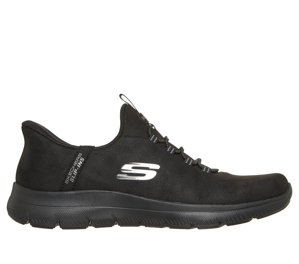 Skechers női Slip-ins: Summits - True Stride Shoes cm FEKETE, Méret 38 Wide, Vegan, Mosógépben mosható