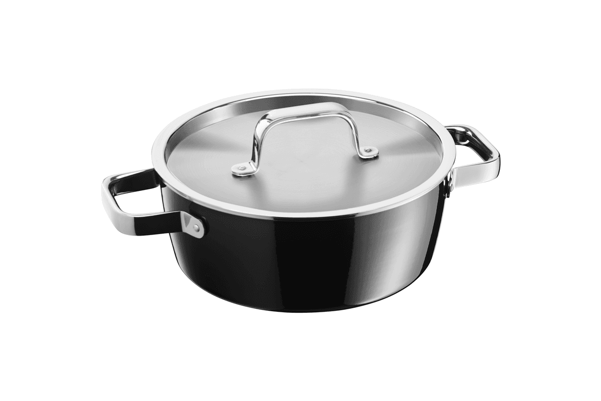 Fedővel WMF Fusiontec 05.1532.5290 22 cm Rozsdamentes/Fekete