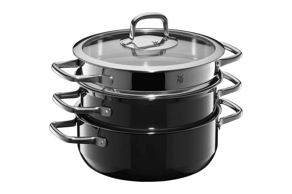Edénykészlet WMF Fusiontec Compact 3 db 22 cm 05.1561.5290 Rozsdamentes/Fekete