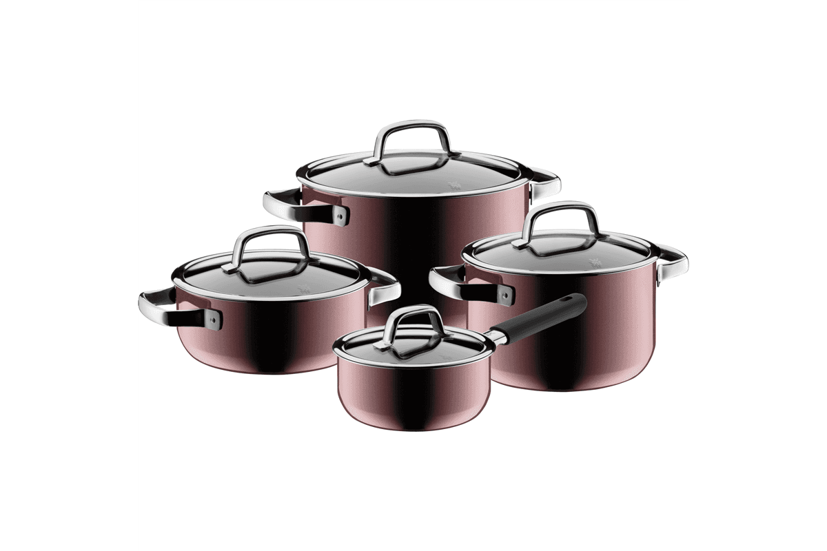 Edényszett WMF Fusiontec Mineral Pink 4 db-os 514895290