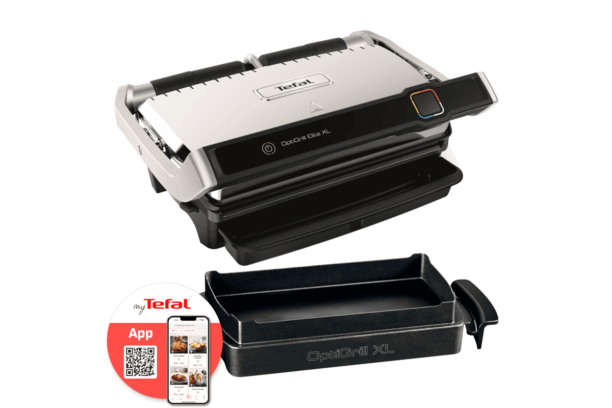 Akciós termékszett Tefal Optigrill+ Elite XL GC760D30 + XA727810