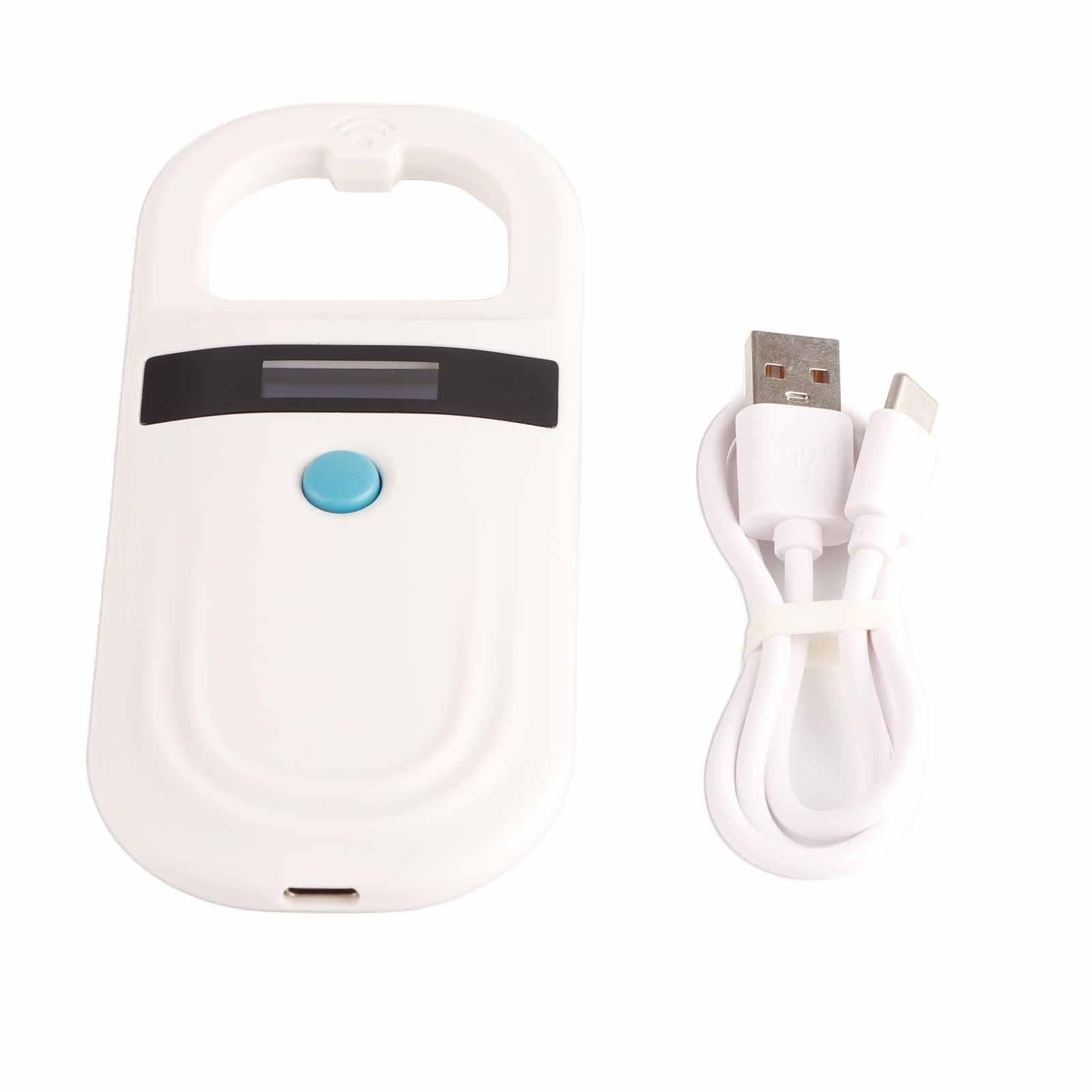 Újratölthető Animal Chip ID Scanner Mikrochip szkenner Pet Tag Scanner fehér