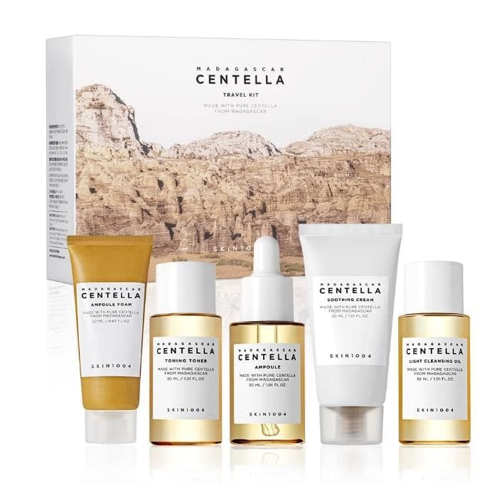 [Skin1004] Madagaszkár Centella Travel Kit (5 részes készlet) - Koreai Nyugtató Bőrápoló Csomag