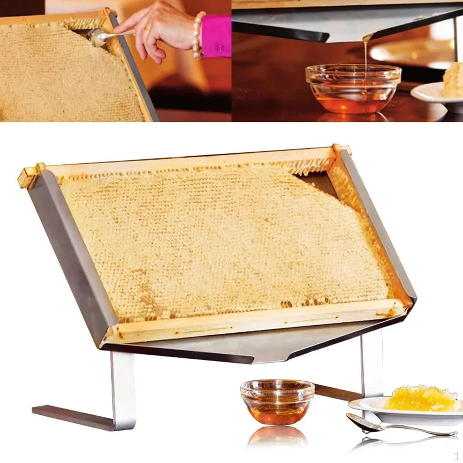 Beekeeping Honeycomb Holder Stand Stable Stainless Steel Easy to Use Honey Uncapping