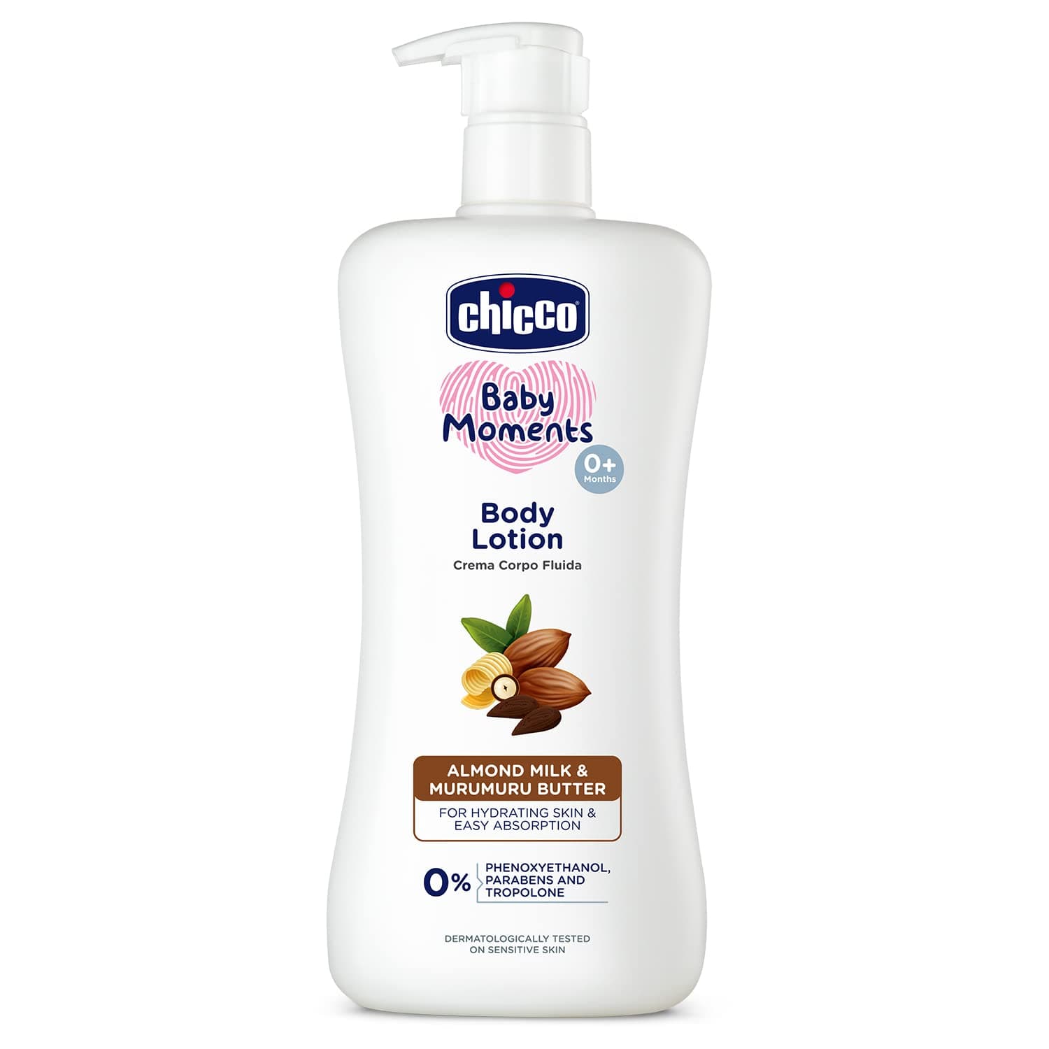 Chicco Baby Moments testápoló, fenoxietanol és parabének mentes, fejlett formulával