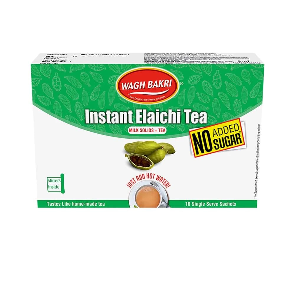 Wagh Bakri Elaichi kardamom instant tea premix cukor nélkül 80g frissítő aromás italpor