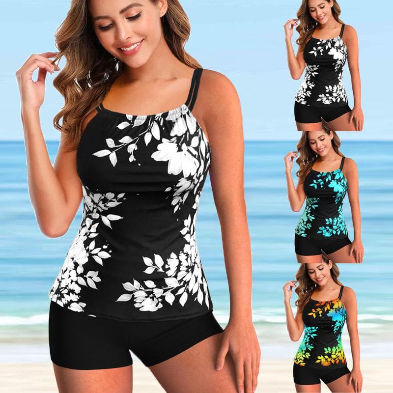 2021 Női Strandruha Úszó Tankini Monokini Fürdőruha fürdőruha kétrészes fürdőruhák Nagy méretű, nyomtatott tankinik cm