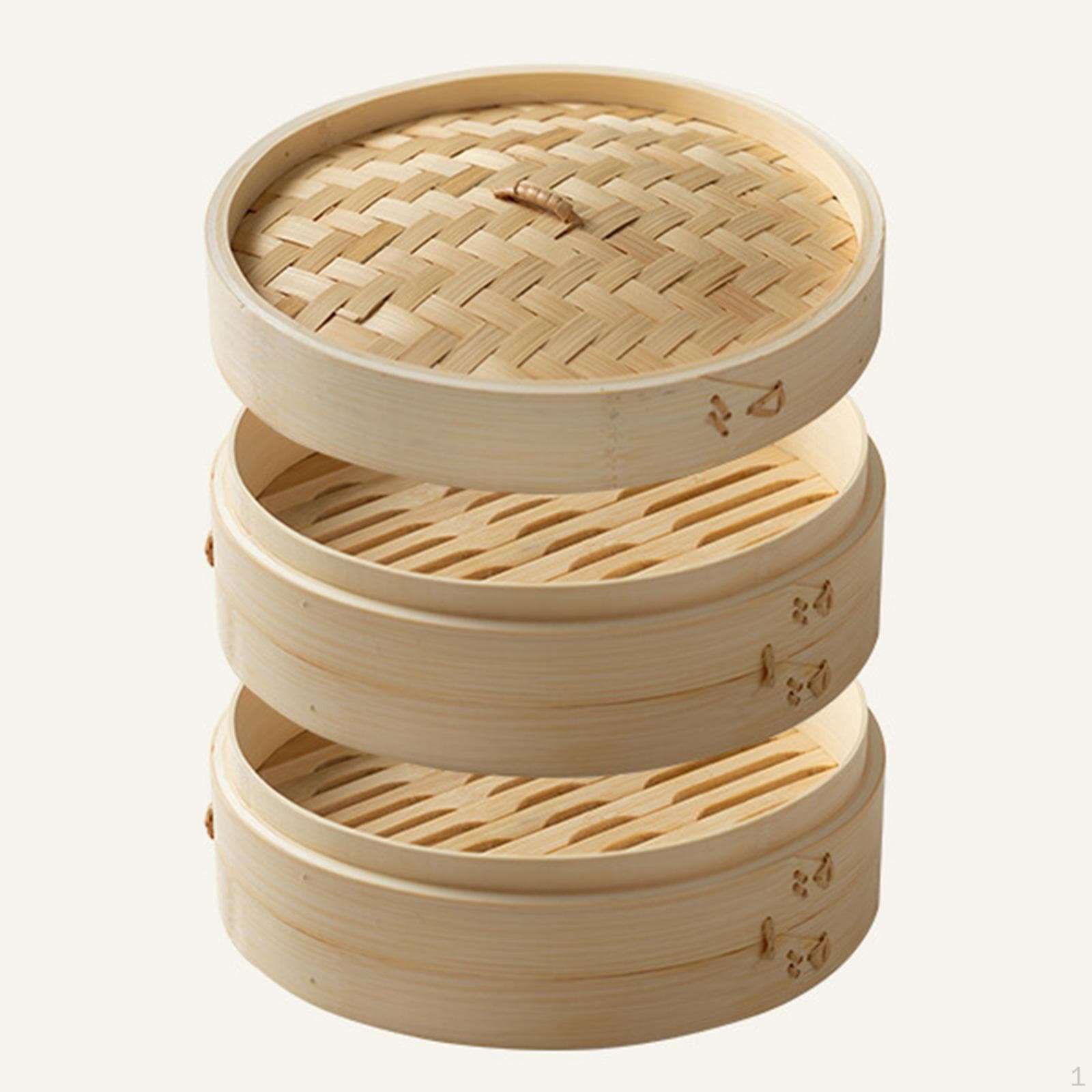 Bambusz gőzölő kosár 10 hüvelykes gombóc Bao zsemle főzéséhez, Dim Sum