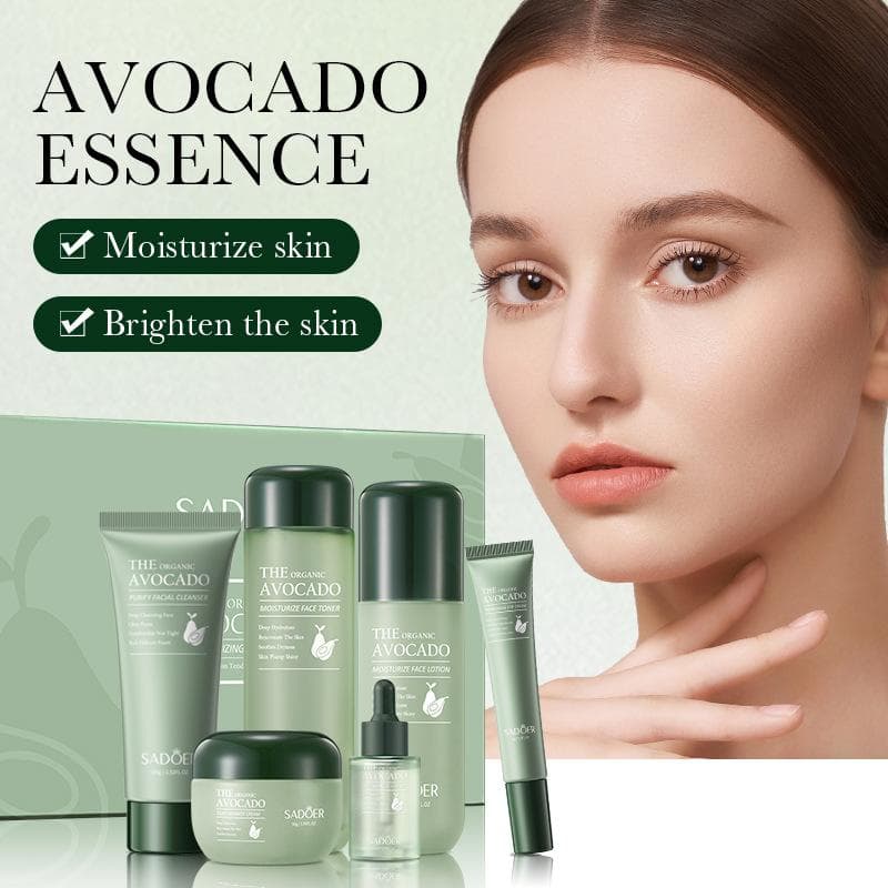 Avocado Luxury Skincare Set arctisztító és hidratáló öregedésgátló szett ránctalanító hatrészes bőrápoló szett